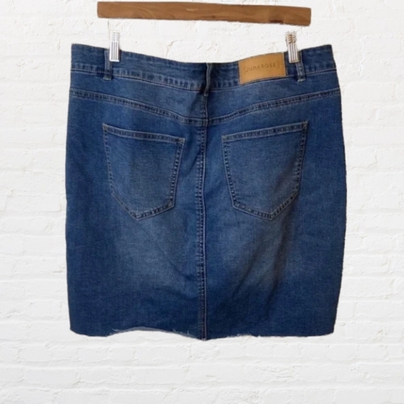 Junarose raw hem denim skirt - Picture 3 of 5